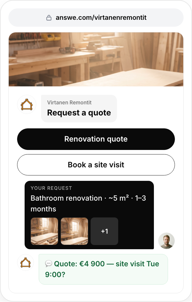 Quote — Turn quote requests into quote-ready leads